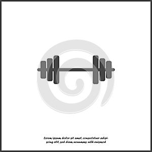 Vector icon dumbbells. Vector illustration dumbbell for fitness on white isolated background. Layers grouped for easy editing
