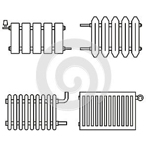 Vector icon heating radiator