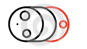 Eclipse Moon Phases Sun Celestial Event Icon, vector design Generative AI