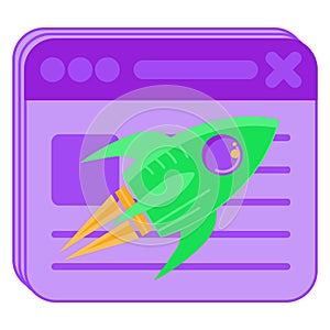 Vector icon of the improve website performance