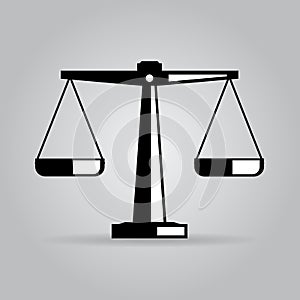 Vector icon of justice scales photo