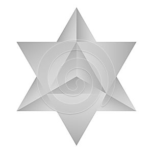 Vector icon with Kabbalah symbol Merkaba