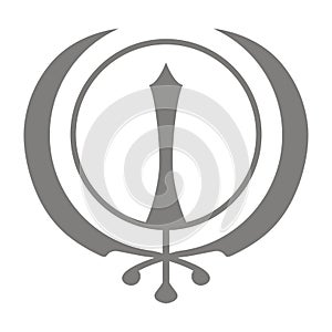 Vector icon with Khanda