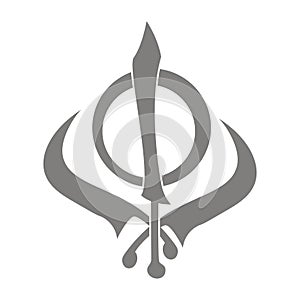 Vector icon with Khanda