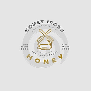 Vector icon and logo honey. Editable outline stroke size