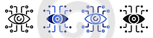 Vector icon or logo of machine vision