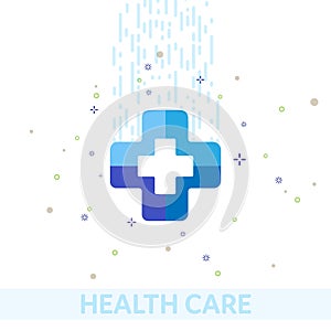 Vector icon logo medical health care logo MBE swerve trendy styled