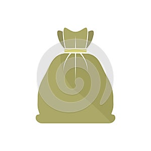 Vector icon money bag on white isolated background. Vector icon on white isolated background. Layers grouped for easy editing