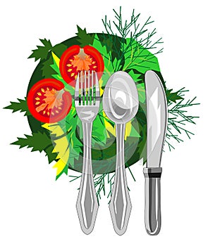 Vector icon for organic eco food