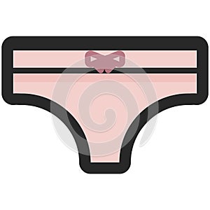 Vector Icon of a pants for women in flat style with outline. Pixel perfect. Business and office look.