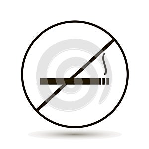 Vector icon prohibits smoking. photo