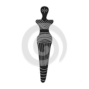 Vector icon with ritual anthropomorphic symbol from Cucuteni Trypillia culture photo