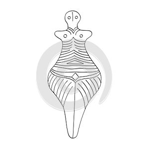 Vector icon with ritual anthropomorphic symbol from Cucuteni Trypillia culture photo