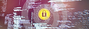 Composite image of icon of security logo