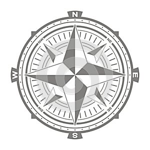 Vector icon set with compass rose