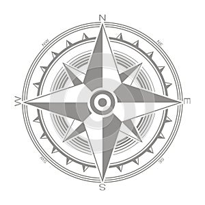 Vector icon set with compass rose
