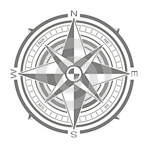 Vector icon set with compass rose