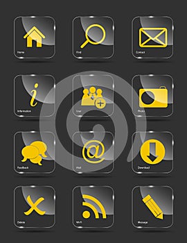 Vector icon set for web.