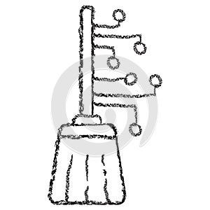 Vector icon of smart data cleaning and system optimization