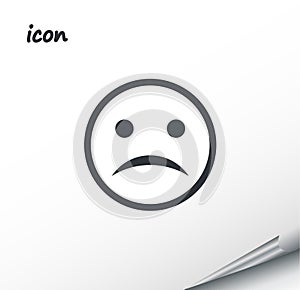 Vector icon smile on a wrapped silver sheet