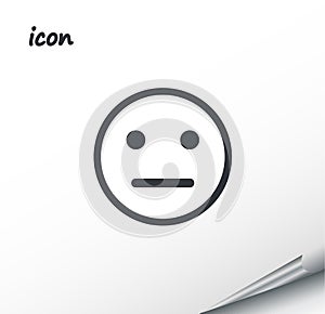 Vector icon smile on a wrapped silver sheet