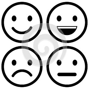 Vector icon of smiley emotions