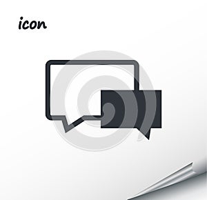 Vector icon Speech Bubbles on a wrapped silver sheet