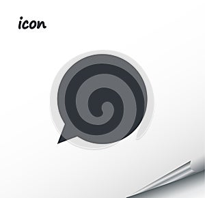 Vector icon Speech Bubbles on a wrapped silver sheet