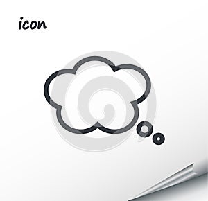 Vector icon Speech Bubbles on a wrapped silver sheet