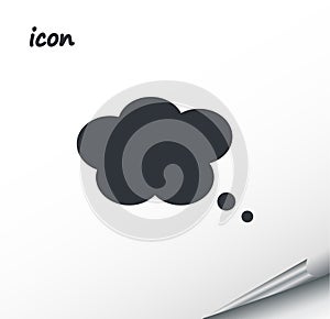 Vector icon Speech Bubbles on a wrapped silver sheet