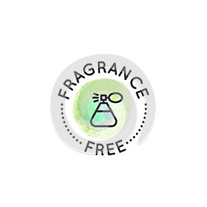 Logo Badge with Rabbit and Heart, Not Tested On Animals, Cruelty Free Lab Product Label photo
