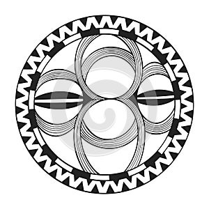 Vector icon with symbol of Cucuteni Trypillia culture ornaments photo