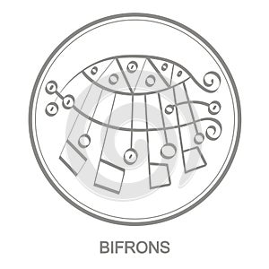 Vector icon with symbol of demon Bifrons photo