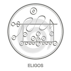 Vector icon with symbol of demon Eligos photo