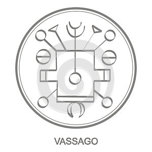Vector icon with symbol of demon Vassago photo
