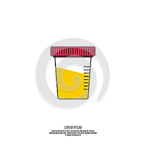 Vector icon for urine test