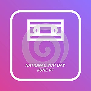 Vector Icon VCR. National VCR Day Design Concept, perfect for social media post templates, posters, greeting cards, banners, backg