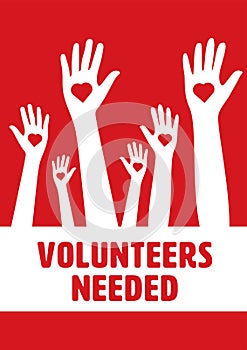 Vector icon of volunteers needed photo