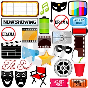 Vector Icons : Drama, Entertainment, Film, movie