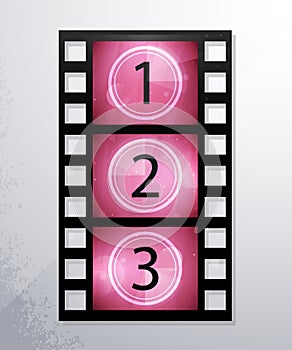 Vector icons of film. eps10, and transparency.