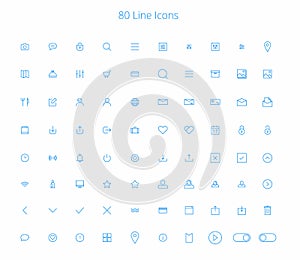 Vector Icons Set in Flat Style