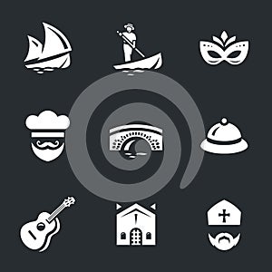 Vector Icons Set of Venice.