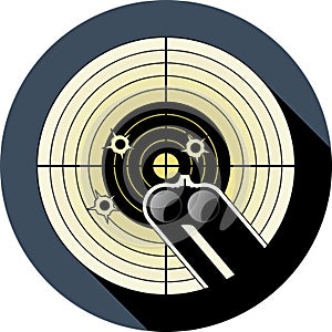 Vector icons of sports target shooting