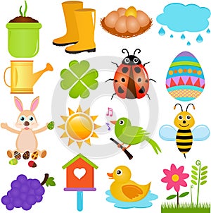 Vector Icons : Spring Season Theme