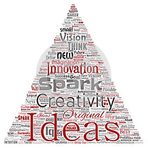 Vector idea brainstorming human triangle arrow