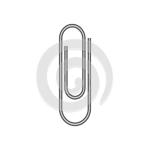 Vector illstration of paper clip on white background. Isolated.