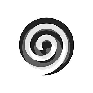 Vector illstration of spiral on white background. Isolated.