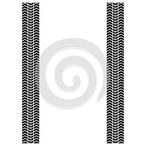 Vector illstration of tire track on white background. EPS10.