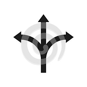Vector illstration of tripple arrow icon. Flat design. Isolated.