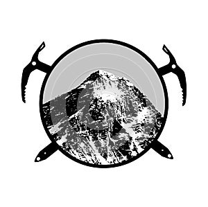 Vector illustation logo of Mount Everest